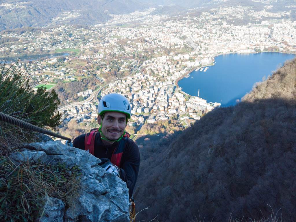 Via ferrata San Salvatore avec la vue sur Lugano