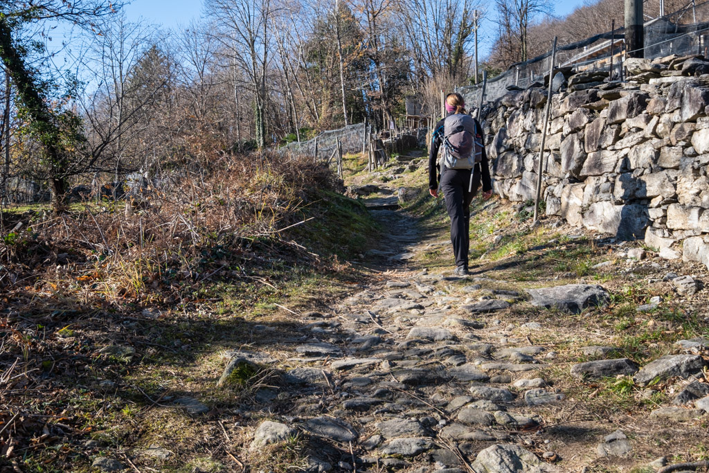 Dans la montée pour rejoindre le pont tibétain